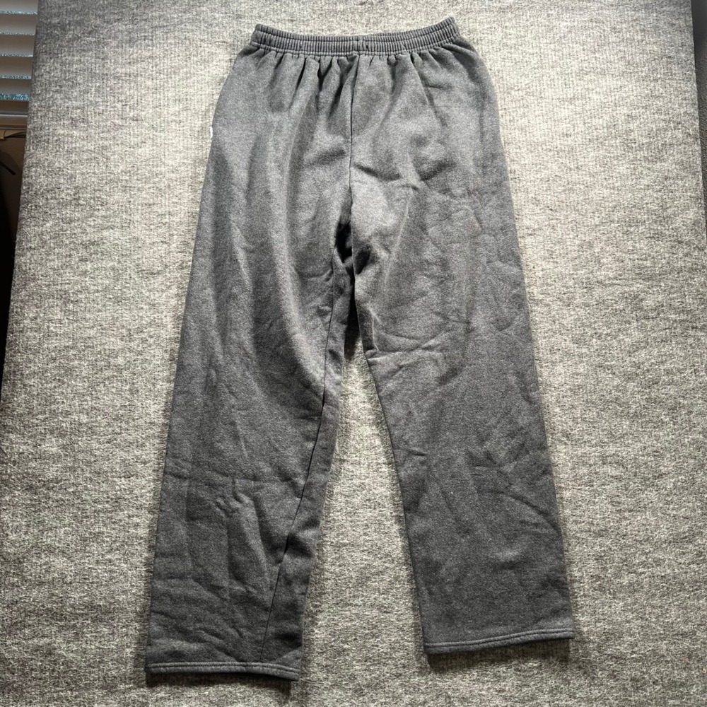Russell Athletic Mens XXL Charcoal Gray Fleece Sweatpants Open Bottom